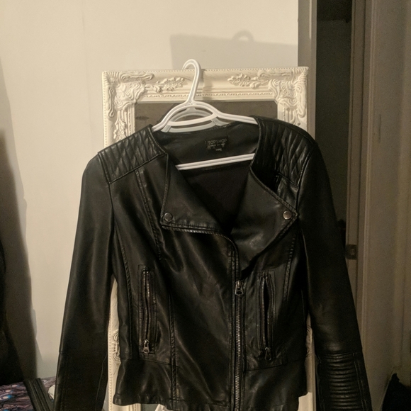 Leather jacket top shop - Picture 2 of 3